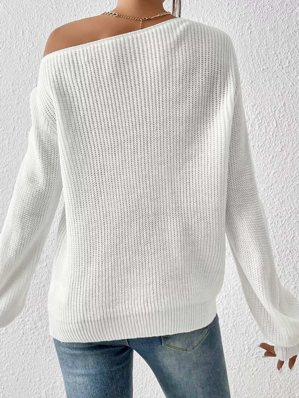 Knit One Shoulder Sweater