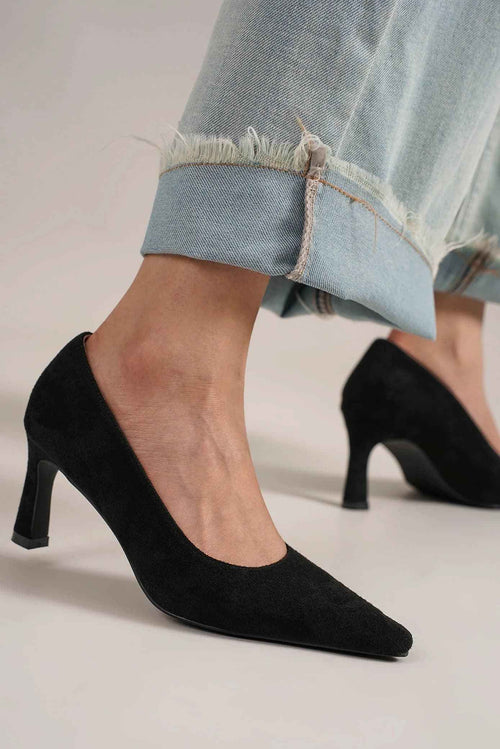 Beast Fashion Faux Suede Point Toe Pumps by Wild and Free Boutique