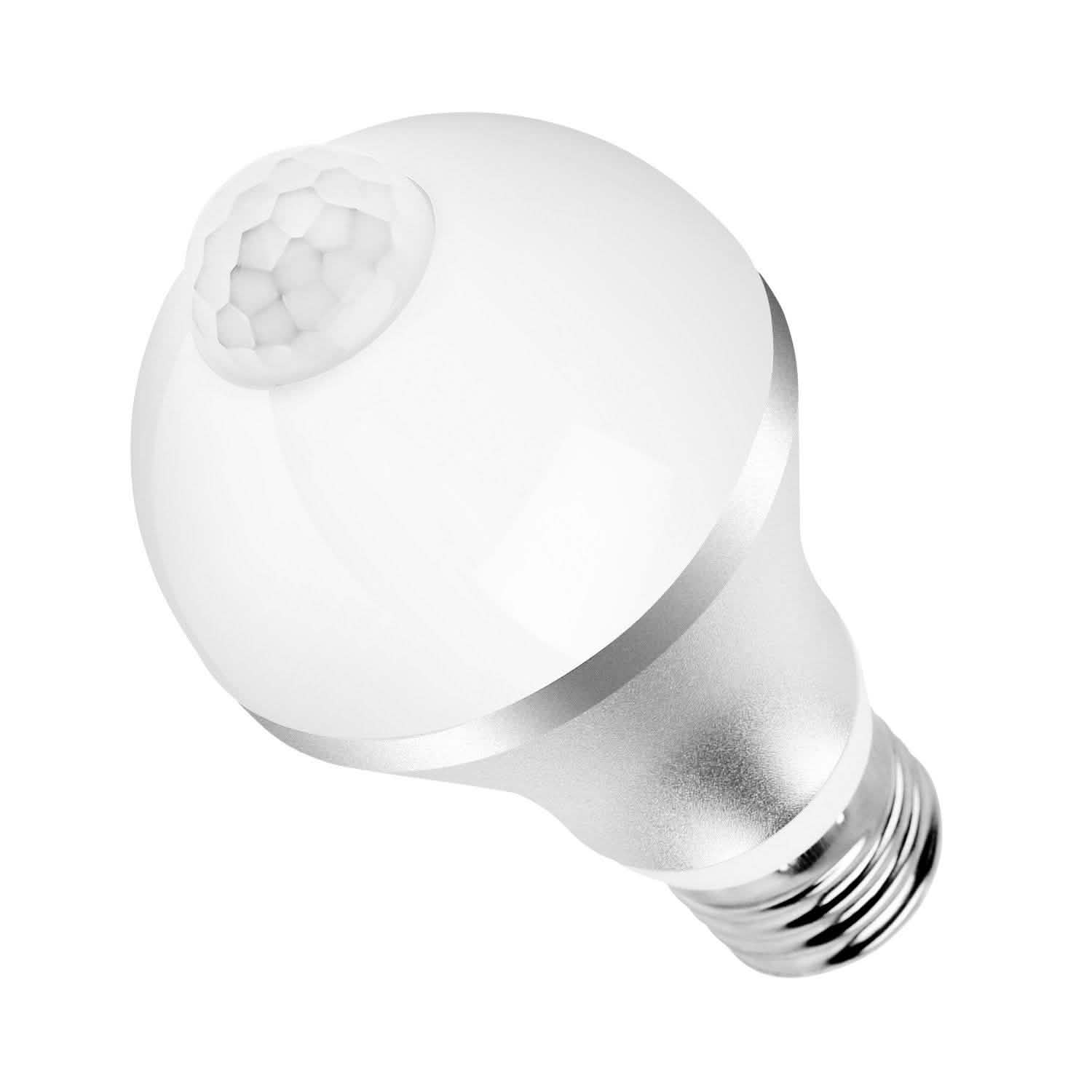 E27 Motion Sensor Light Bulb 1000LM 6500K Dust to Dawn Automatic by DailySale