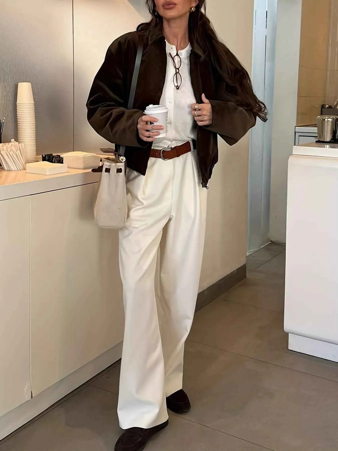 Vintage Corduroy Zip Up Relaxed Fit Jacket by Wild and Free Boutique