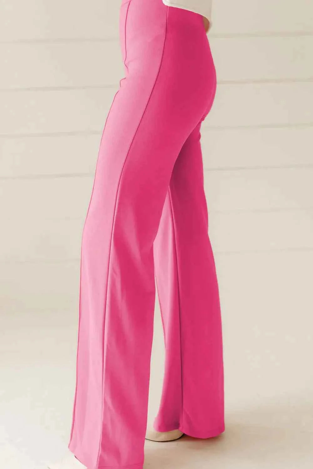 High Waist Straight Leg Pants