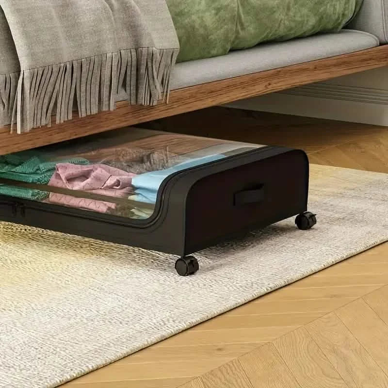 Under-Bed Storage Drawer with Wheels Multipurpose with Clear Window & Label by DailySale