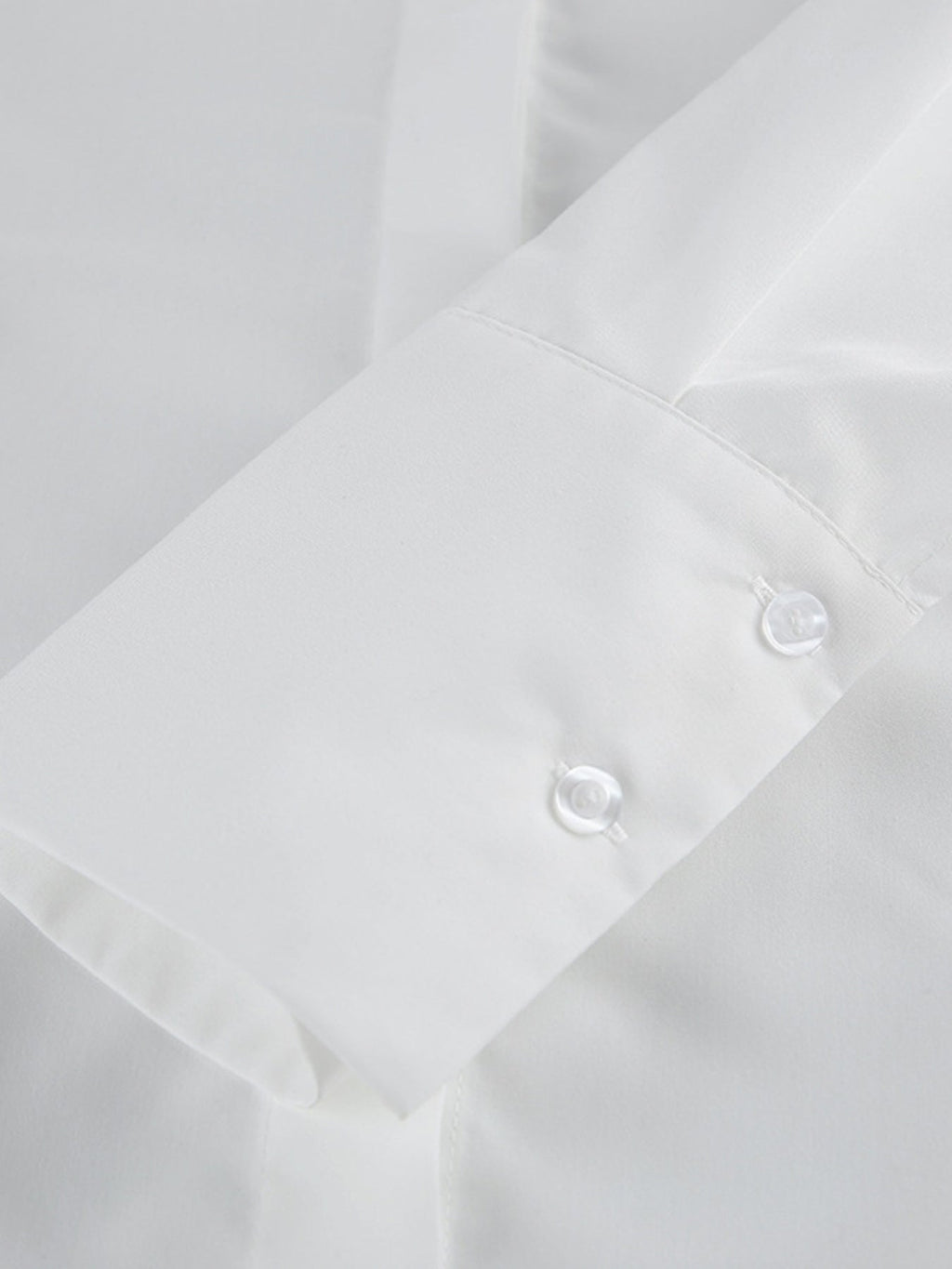 White Button Up Side Lace Up Shirt