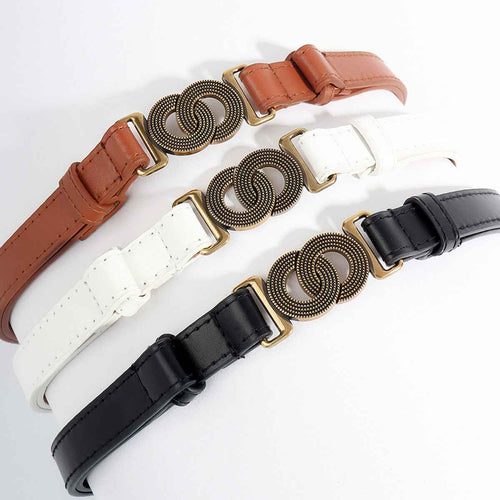 Alloy Buckle PU Belt by Wild and Free Boutique