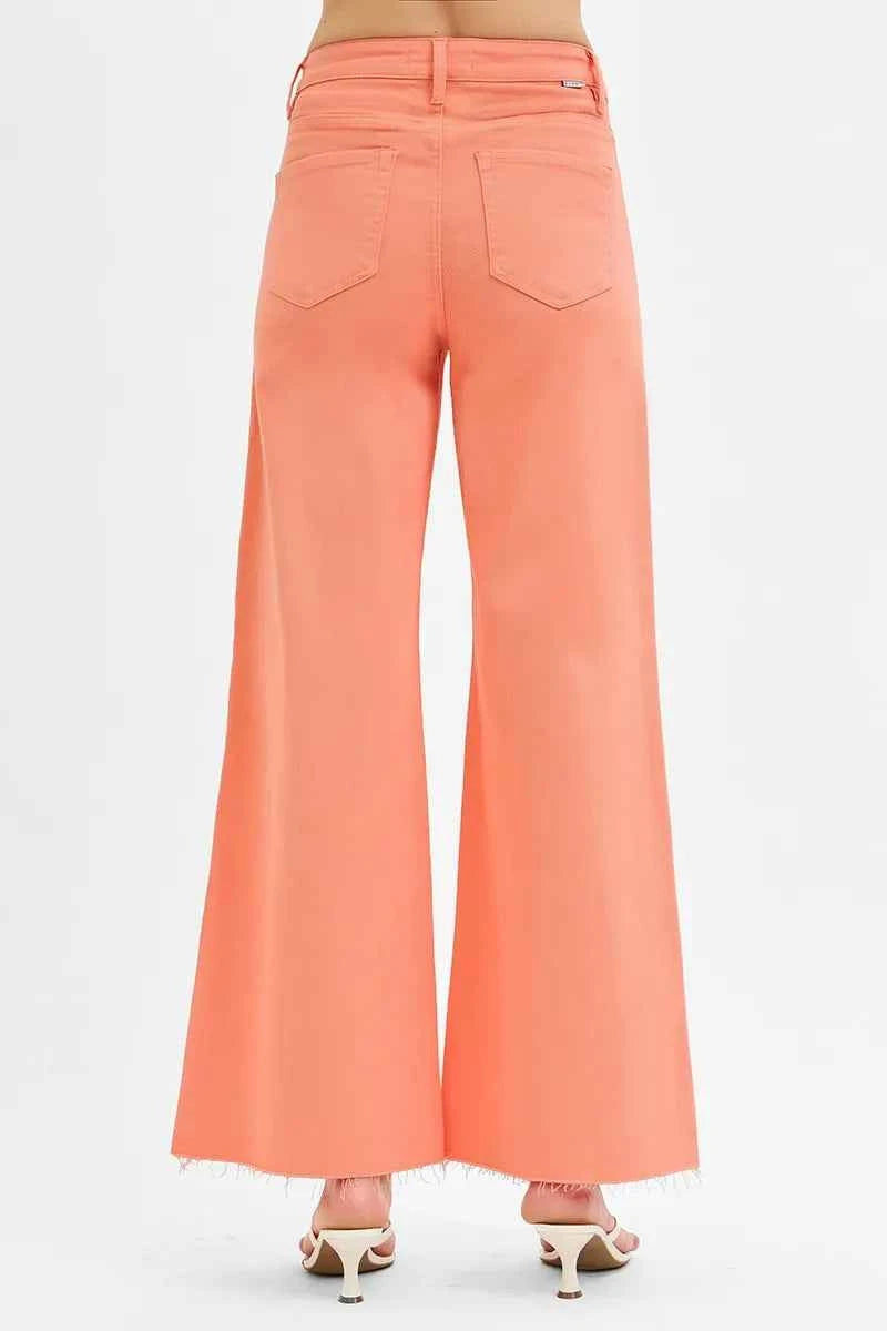RISEN Full Size Tummy Control High Rise Wide Leg Palazzo Jeans Plus Size