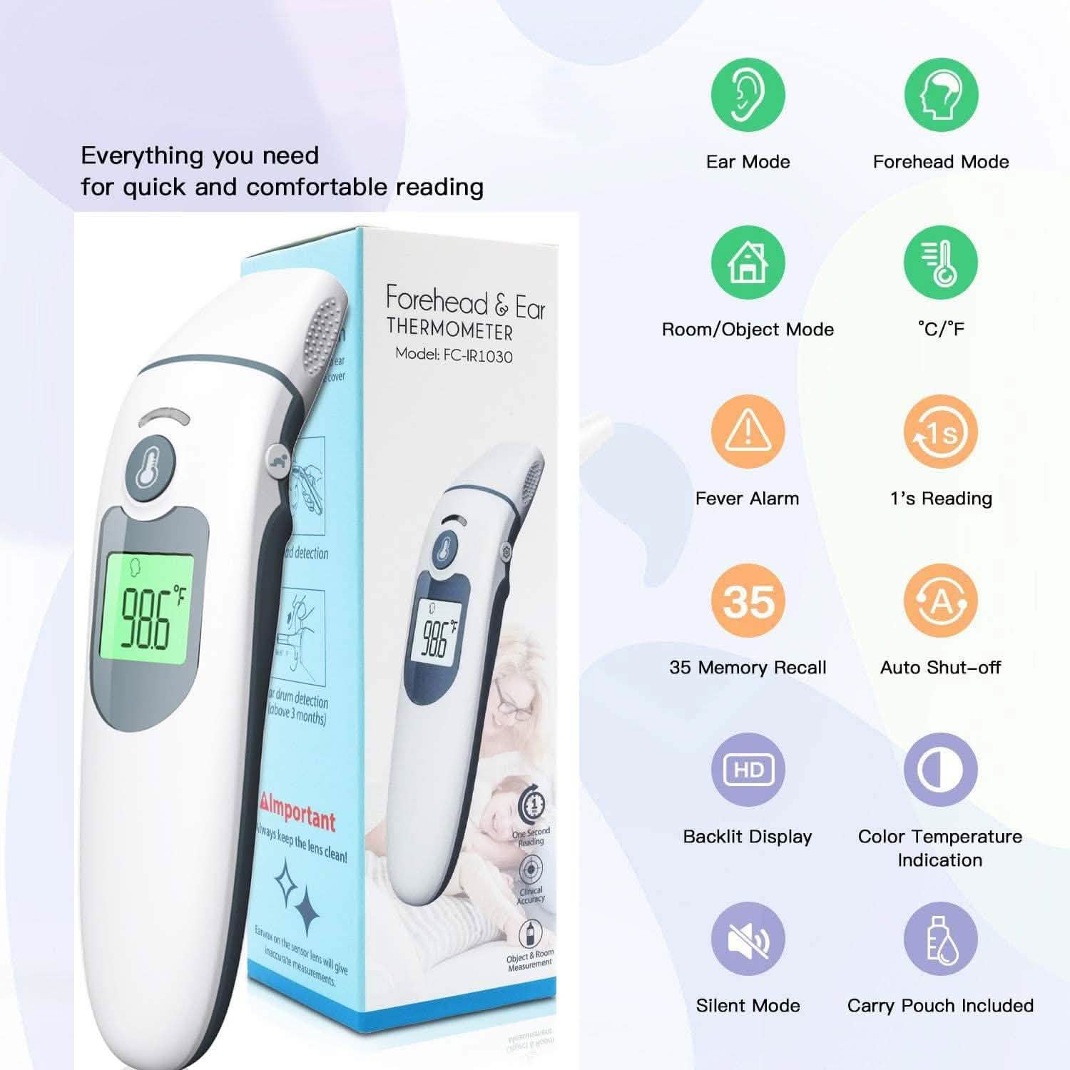 Ear Forehead Digital Infrared Thermometer - FC-IR1030 by DailySale