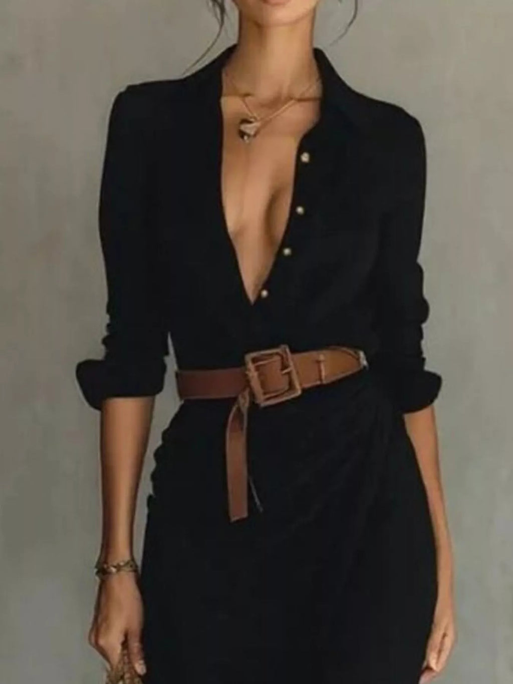 Ruched Long Sleeve Maxi Dress by Shopiebay