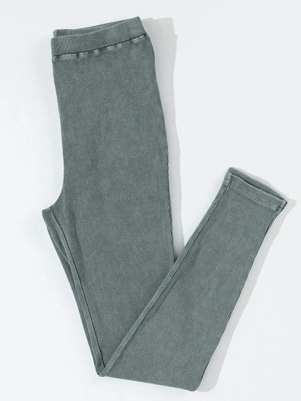 Women's Elastic Waist Ribbed Leggings