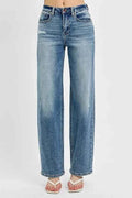 RISEN Full Size Distressed Wide Leg Jeans Plus Size