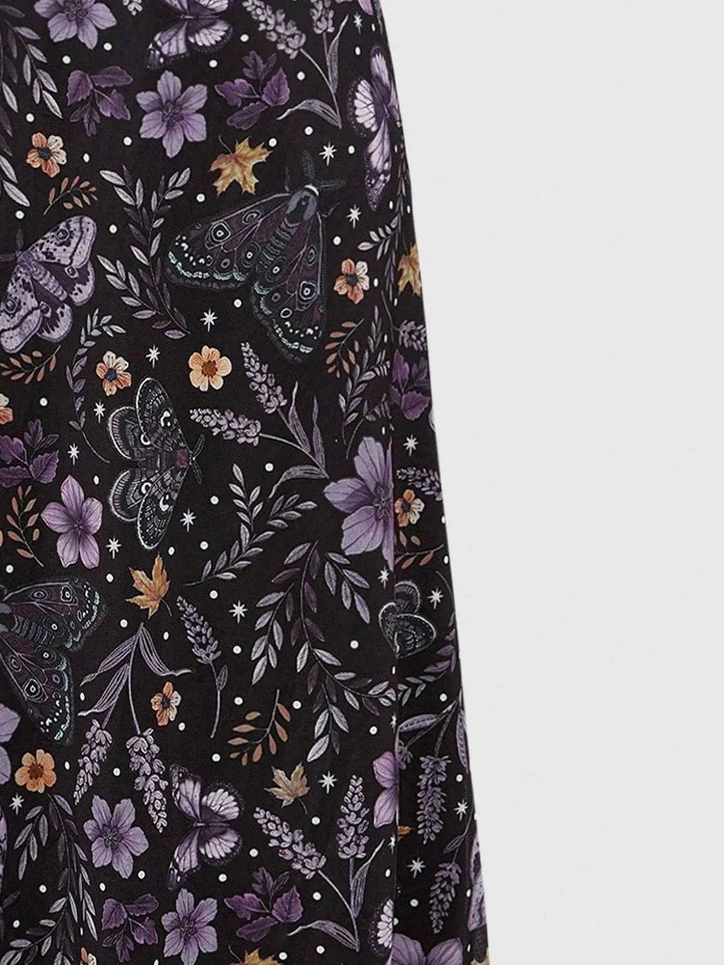 Floral Print Flowy Midi Skirt