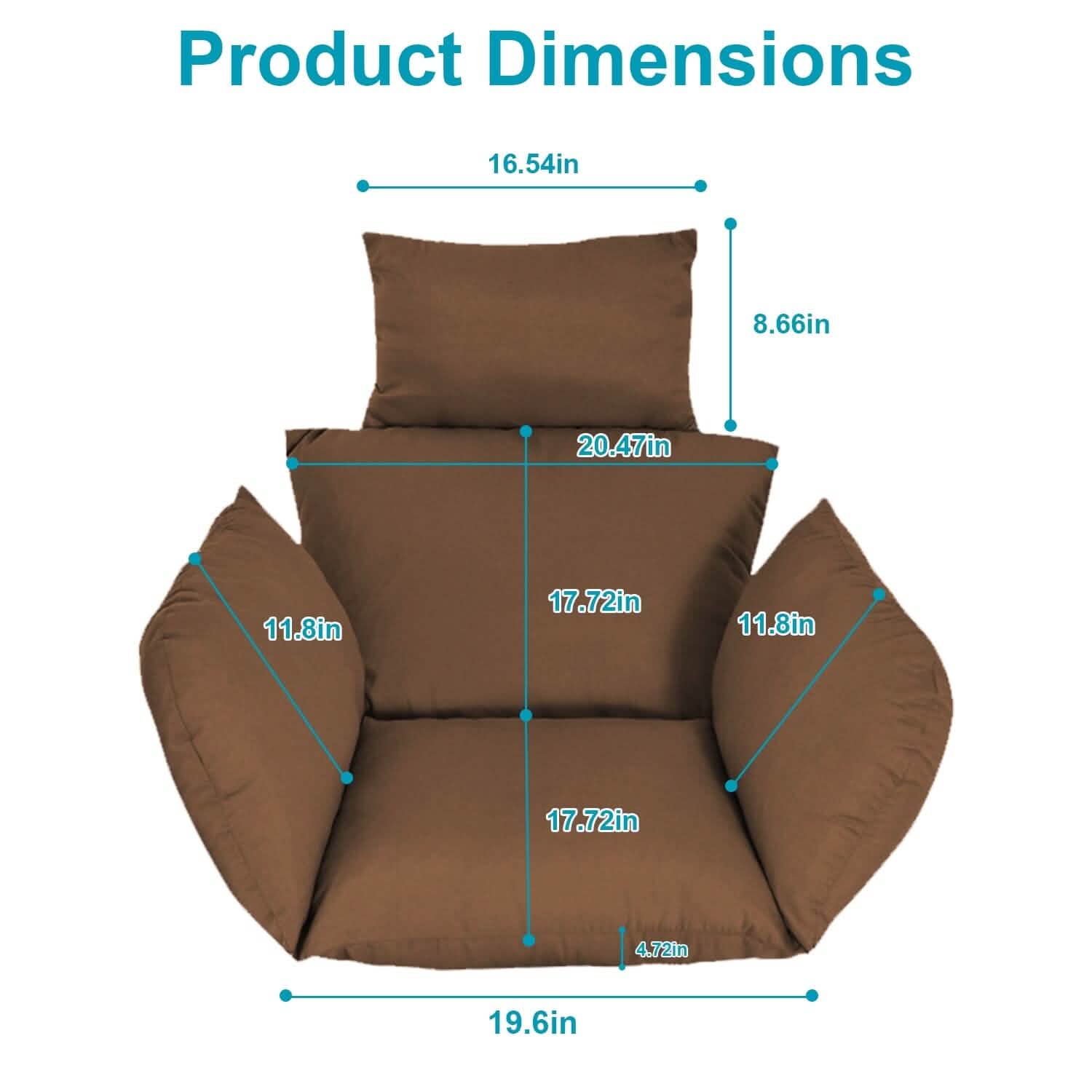 Egg Chair Hanging Basket Seat Cushion with Headrest by DailySale