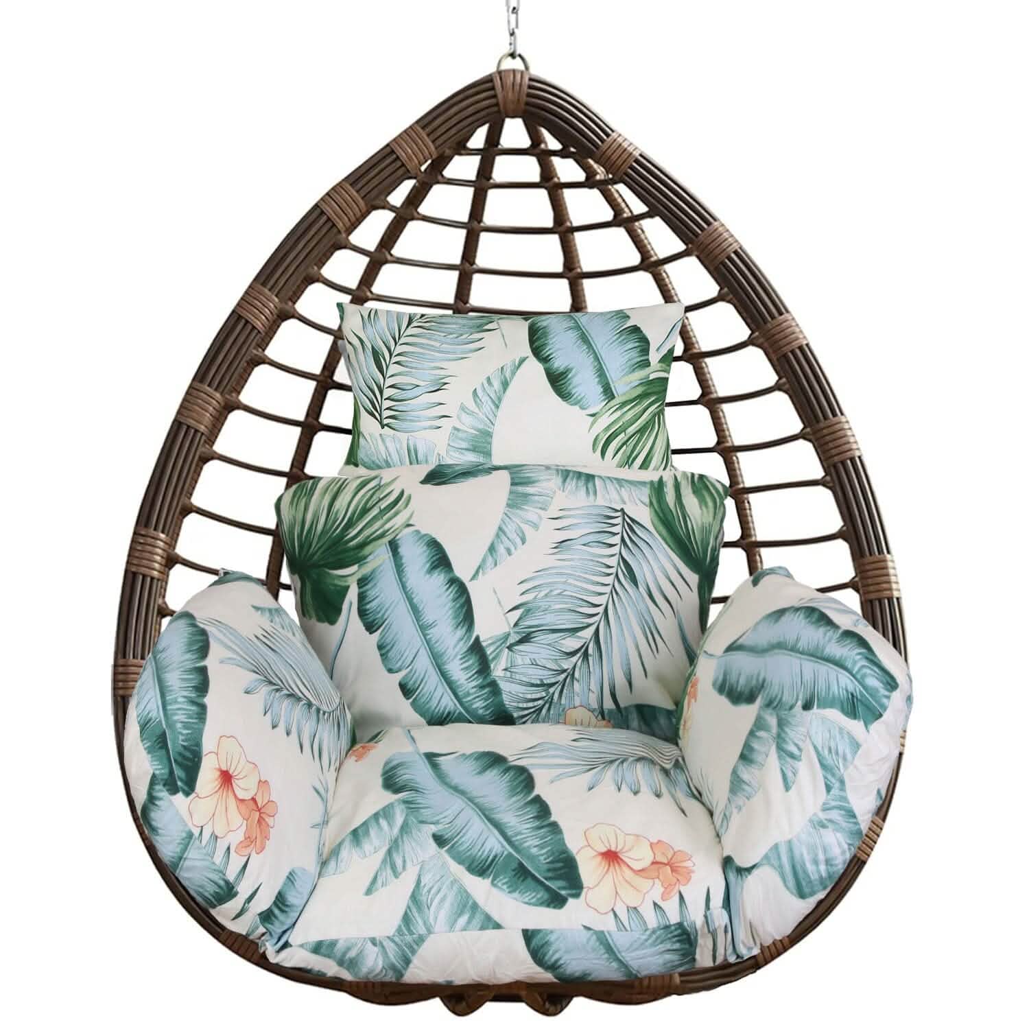 Egg Chair Hanging Basket Seat Soft Cushion with Headrest by DailySale