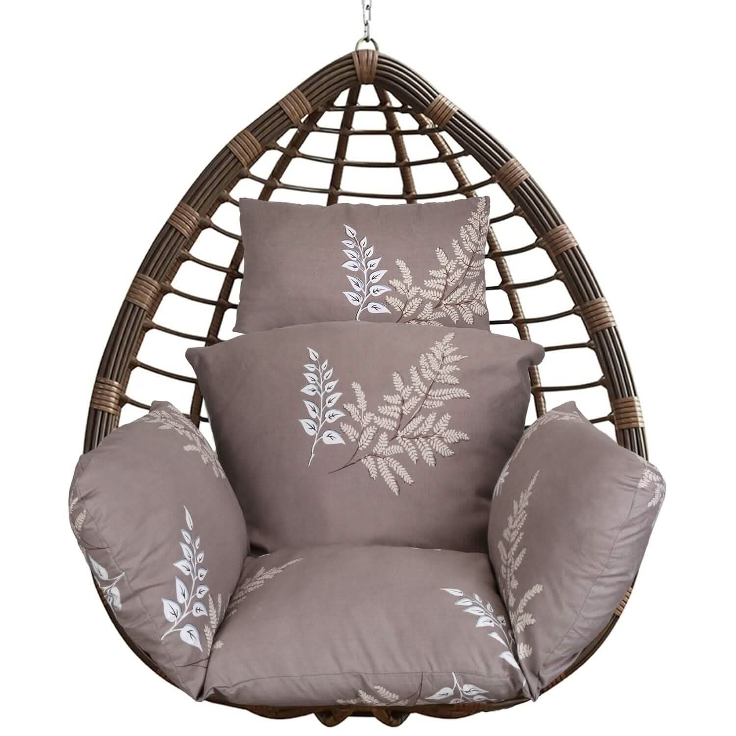Egg Chair Hanging Basket Seat Soft Cushion with Headrest by DailySale