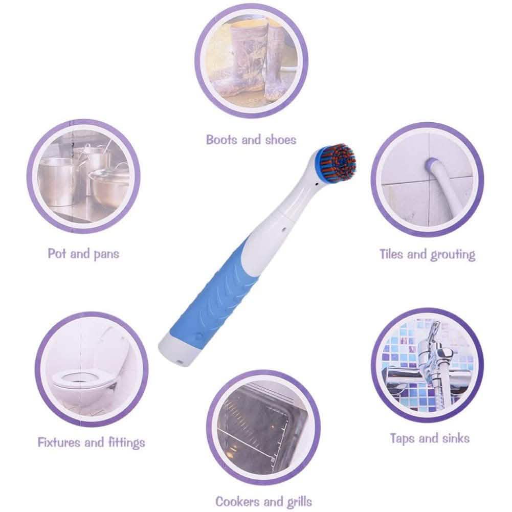 Electric Cleaning Brush with Household All Purpose 4 Brush Heads by DailySale