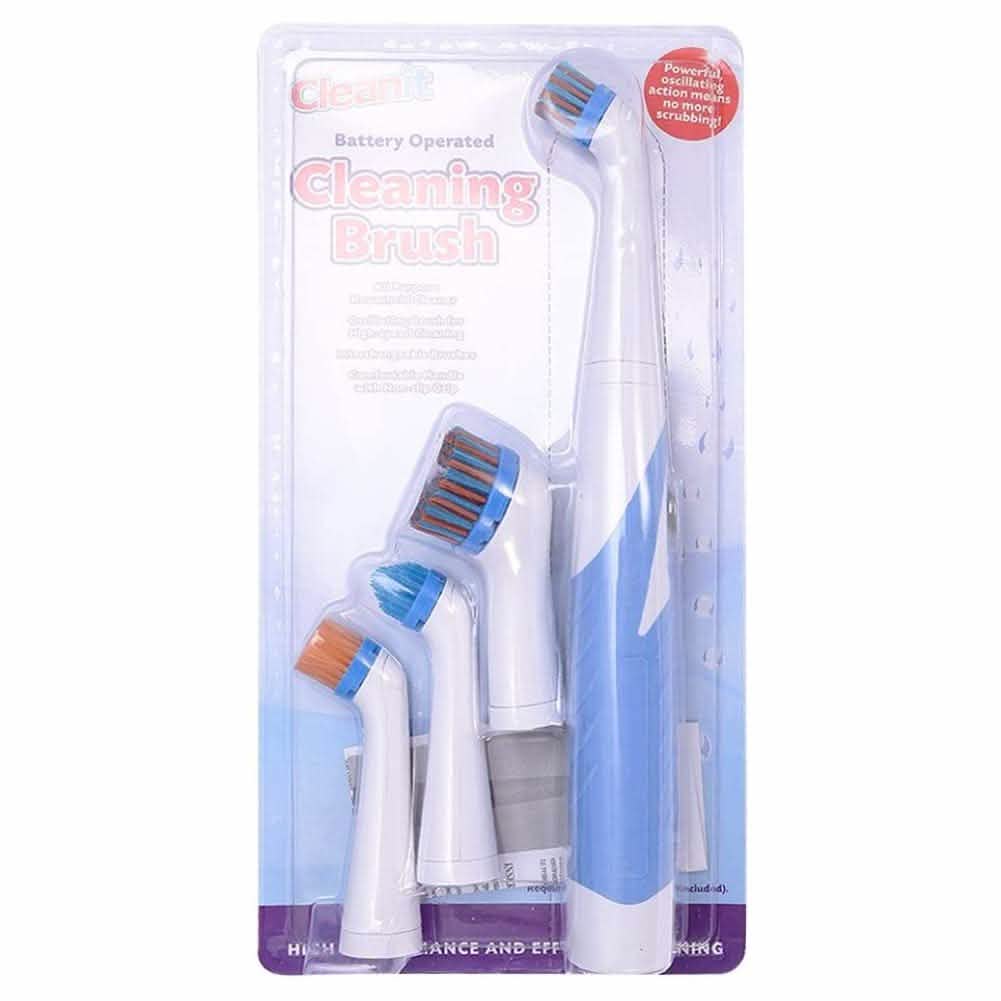Electric Cleaning Brush with Household All Purpose 4 Brush Heads by DailySale