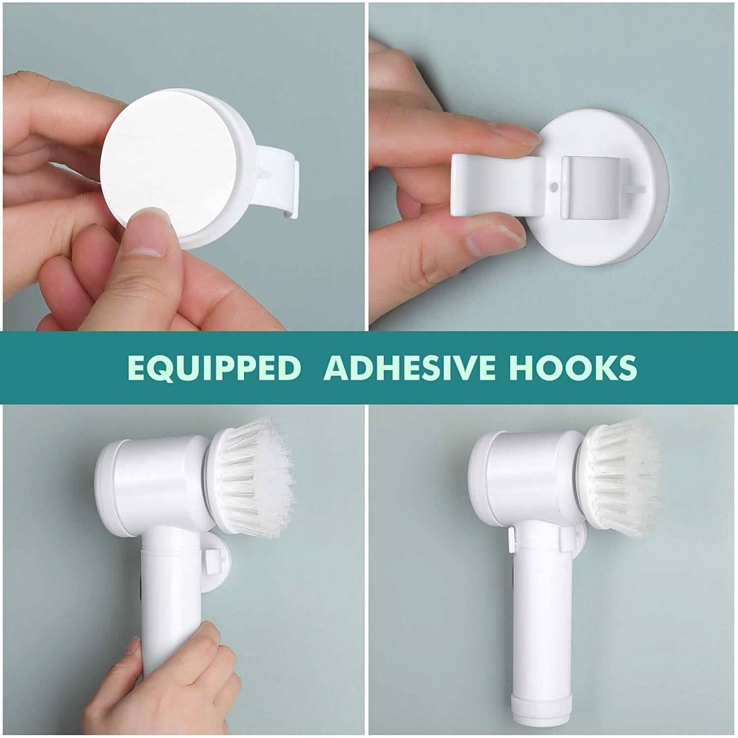 Electric Spin Scrubber Electric Cleaning Brush with 3 Brush Heads by DailySale