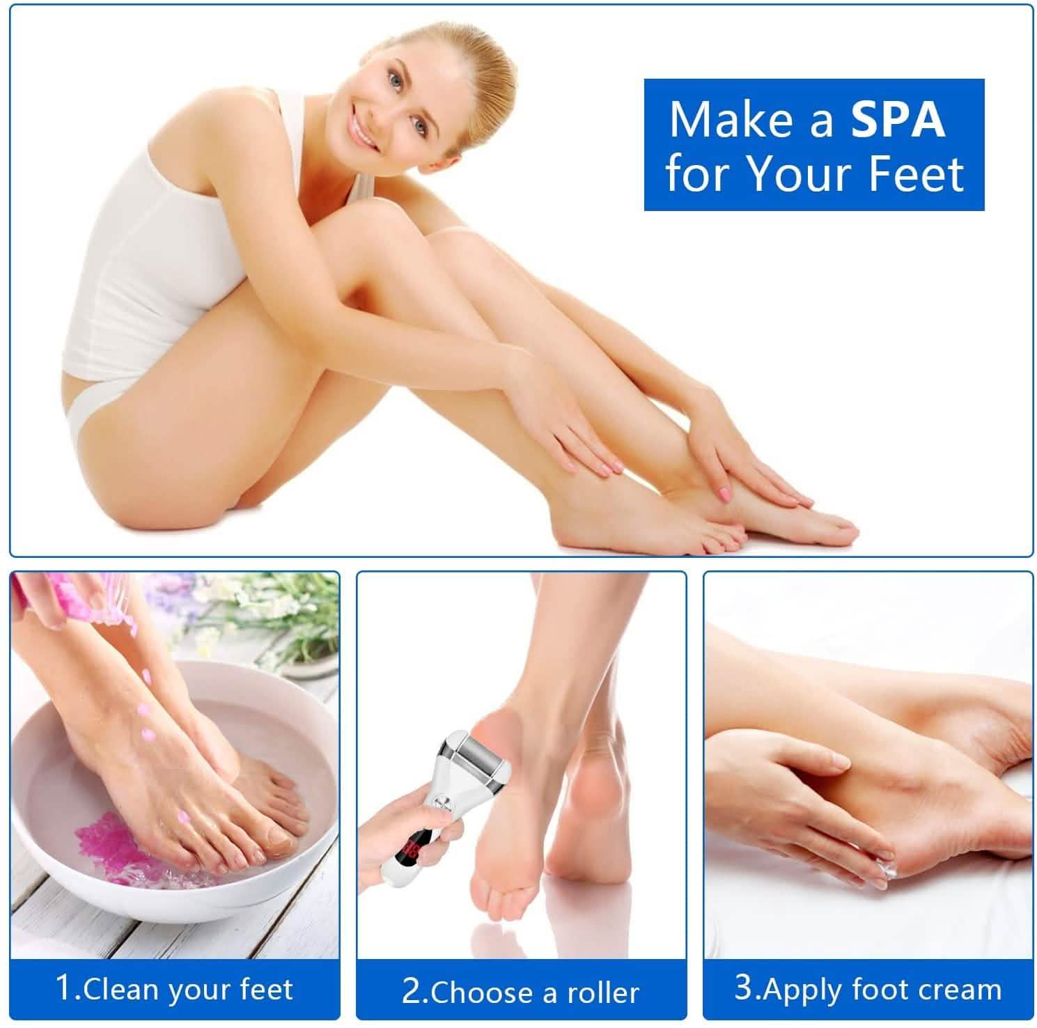 Elmchee Rechargeable Foot Callus Remover Kit by DailySale