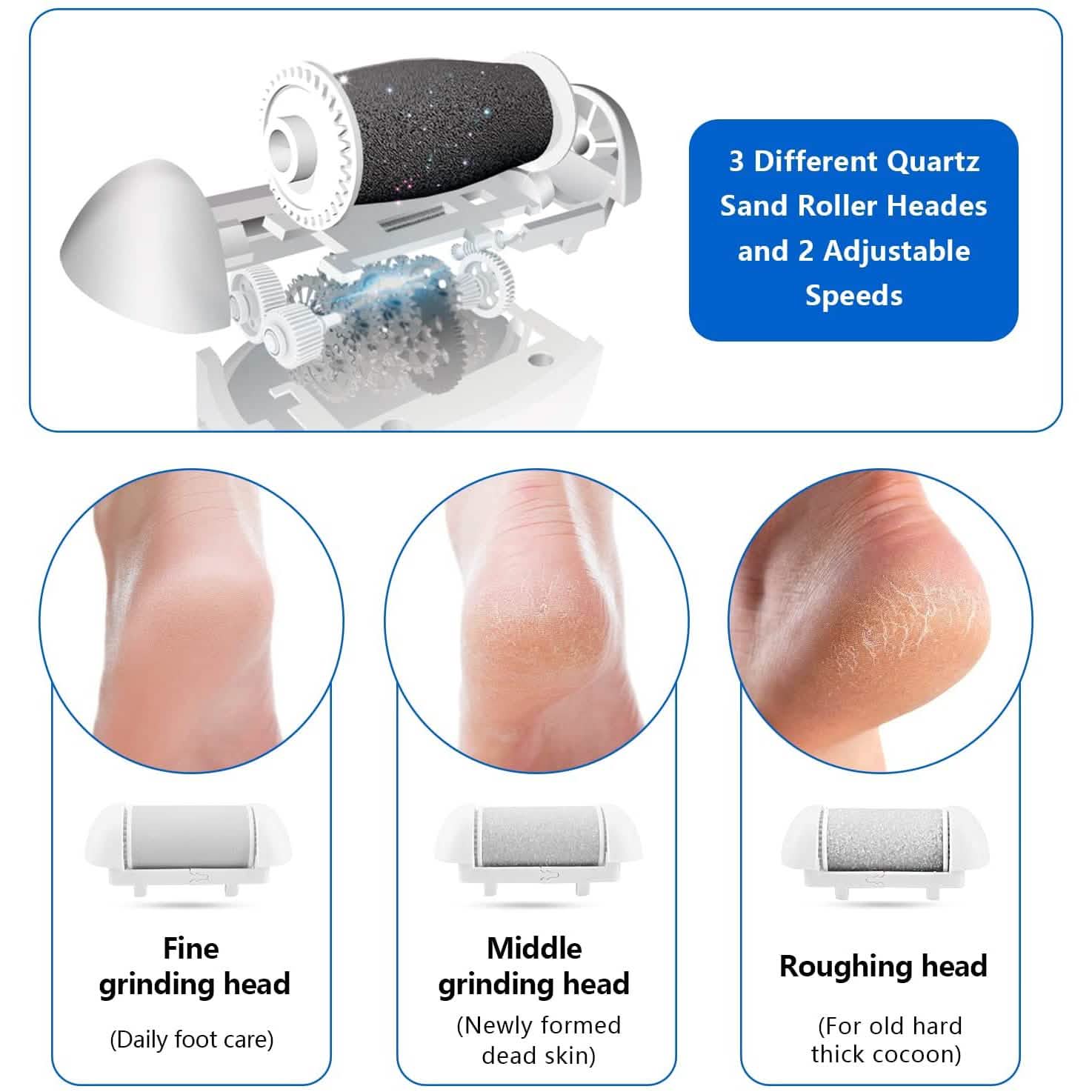 Elmchee Rechargeable Foot Callus Remover Kit by DailySale