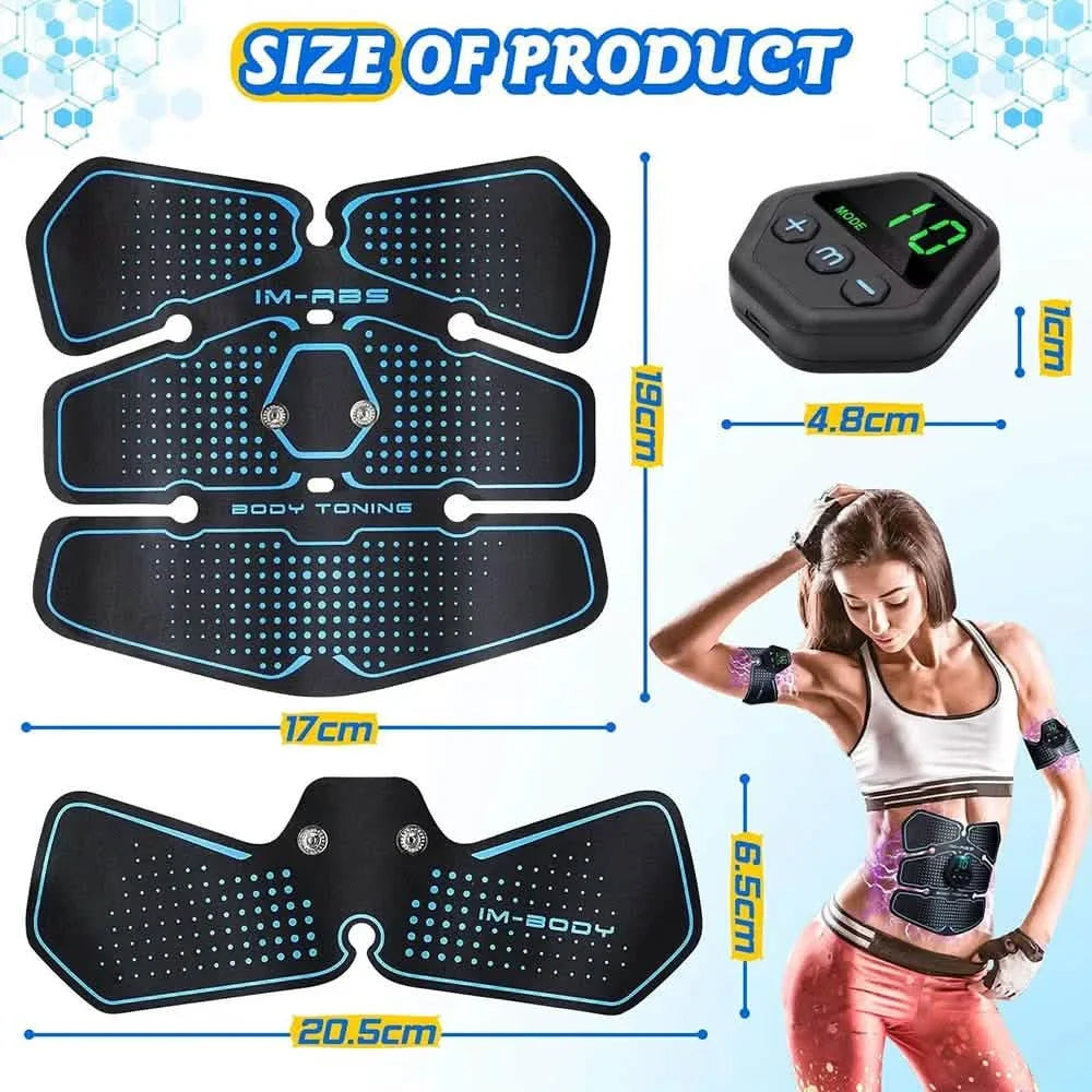 EMS Muscle Stimulator LCD Screen USB Rechargeable Portable Trainer by DailySale