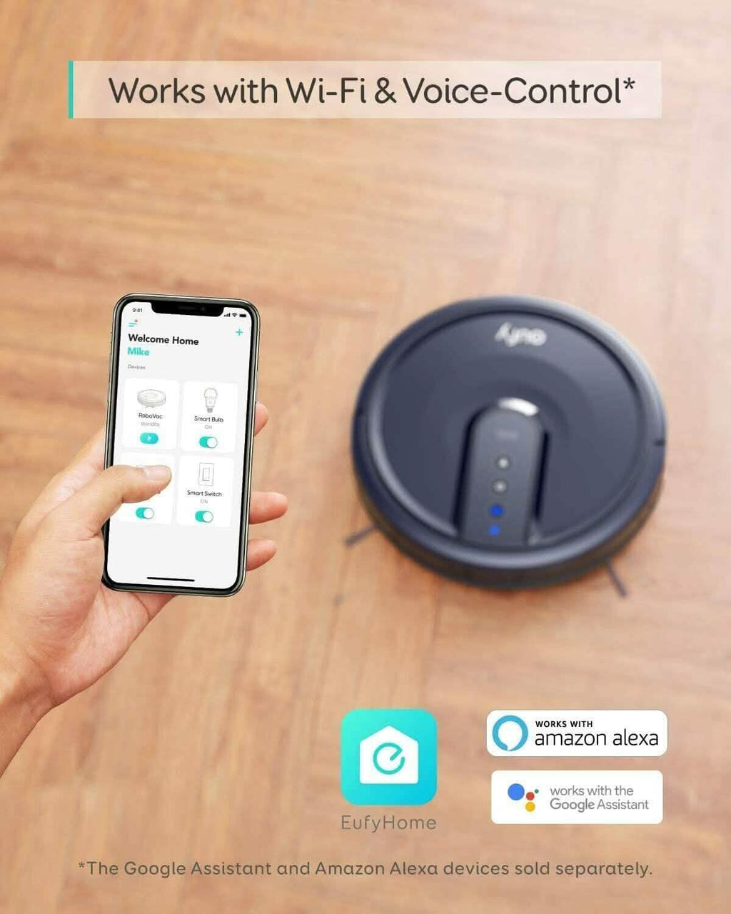 eufy RoboVac 25C Robotic Vacuum Cleaner Wi-Fi Smart Robot (Refurbished) by DailySale