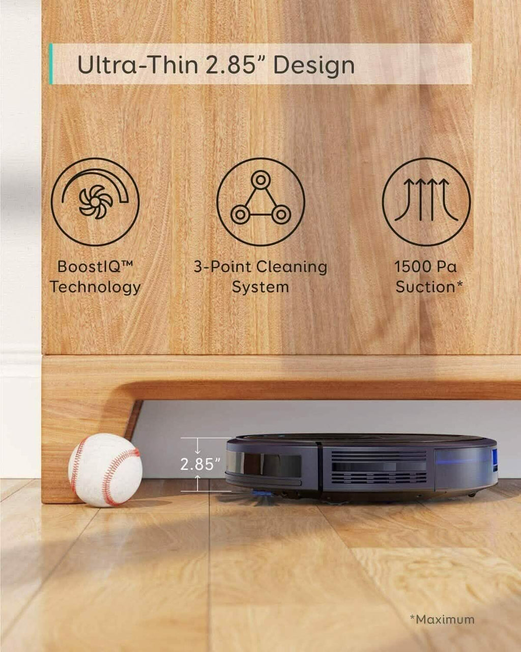 eufy RoboVac 25C Robotic Vacuum Cleaner Wi-Fi Smart Robot (Refurbished) by DailySale