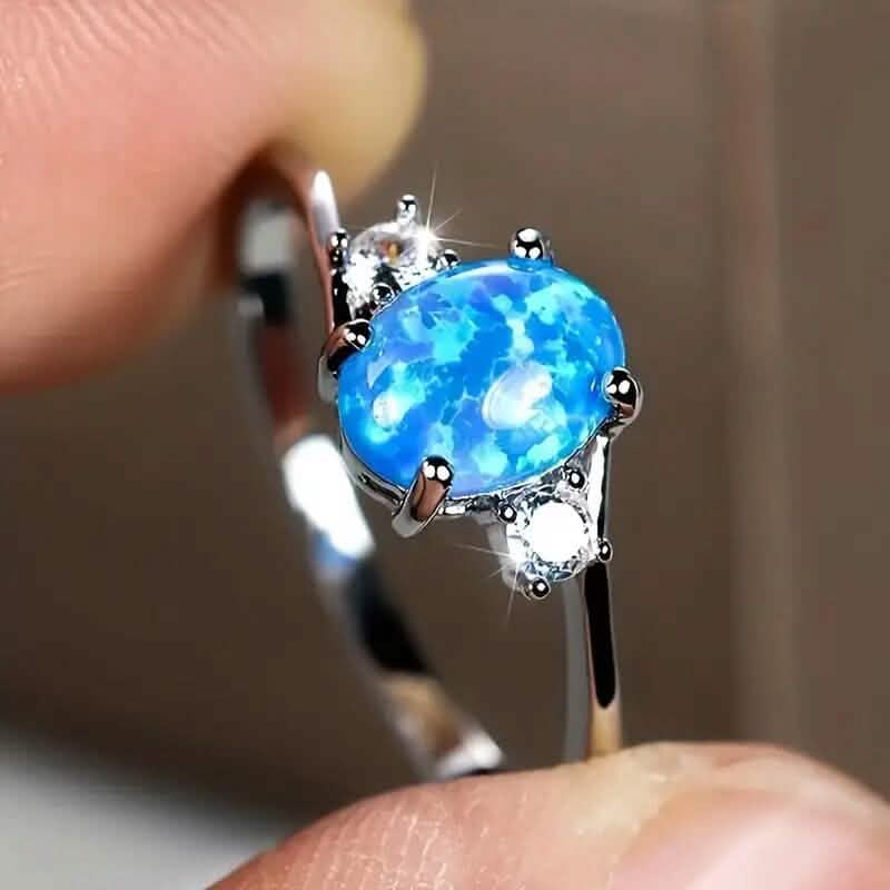 Exquisite Oval Artificial Opal Rings by DailySale