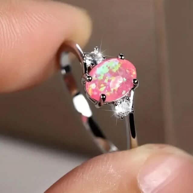 Exquisite Oval Artificial Opal Rings by DailySale