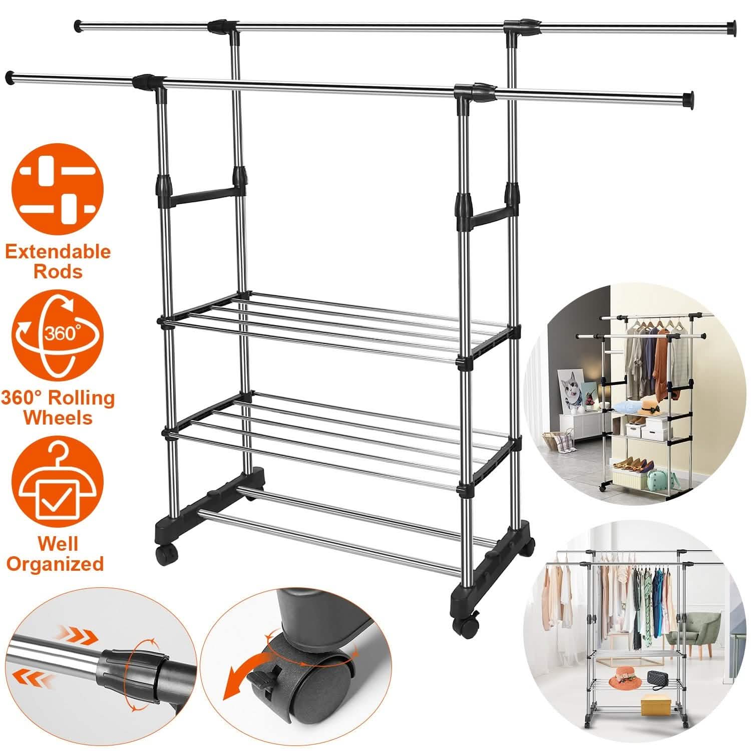 Extendable Garment Hanging Rack by DailySale