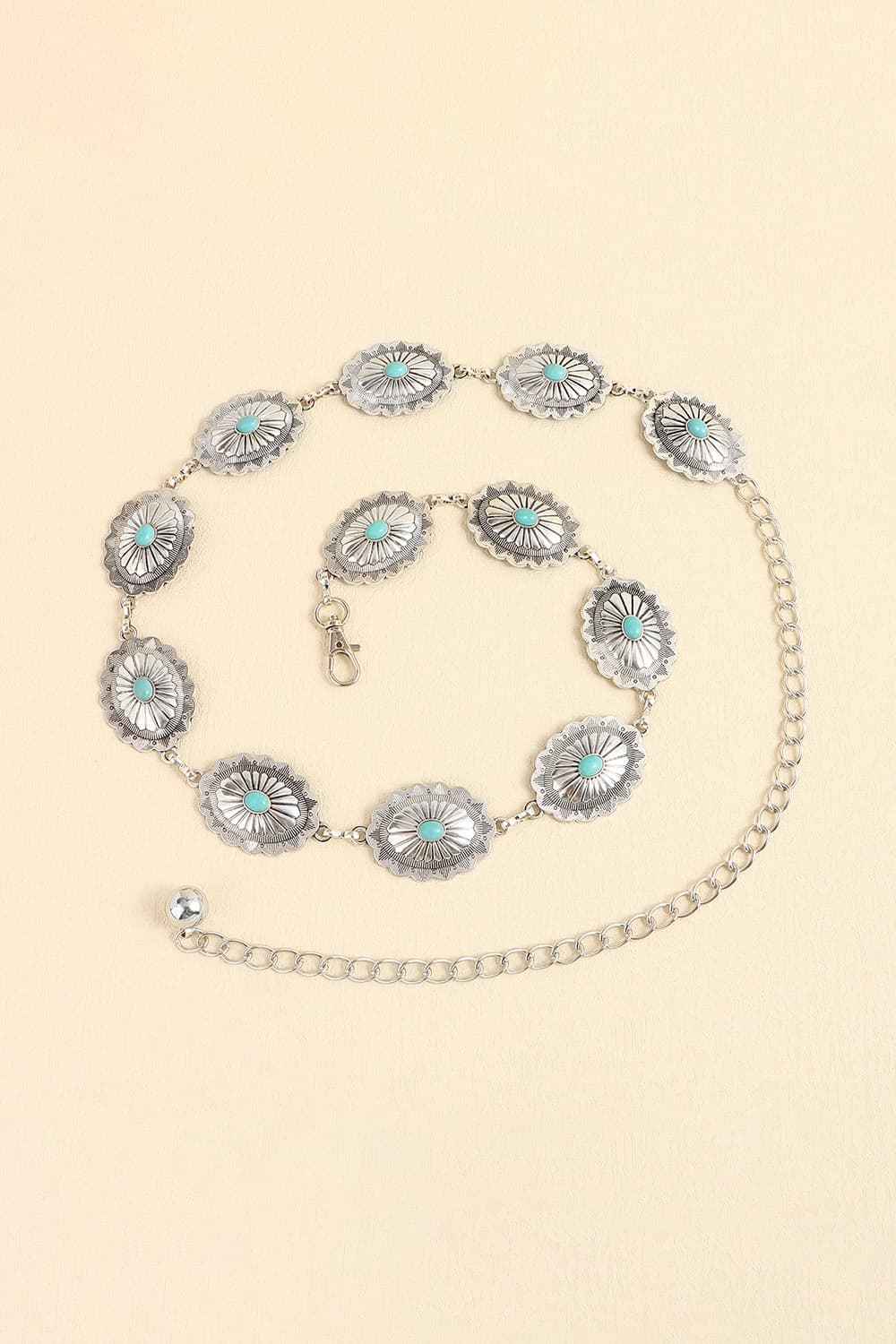 Vintage Turquoise Alloy Belt