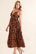 And The Why Leopard Print Plunge Maxi Dress by Selvanelle