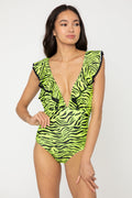 F1807-Zebra Green/Bllk by MARINA WEST SWIM