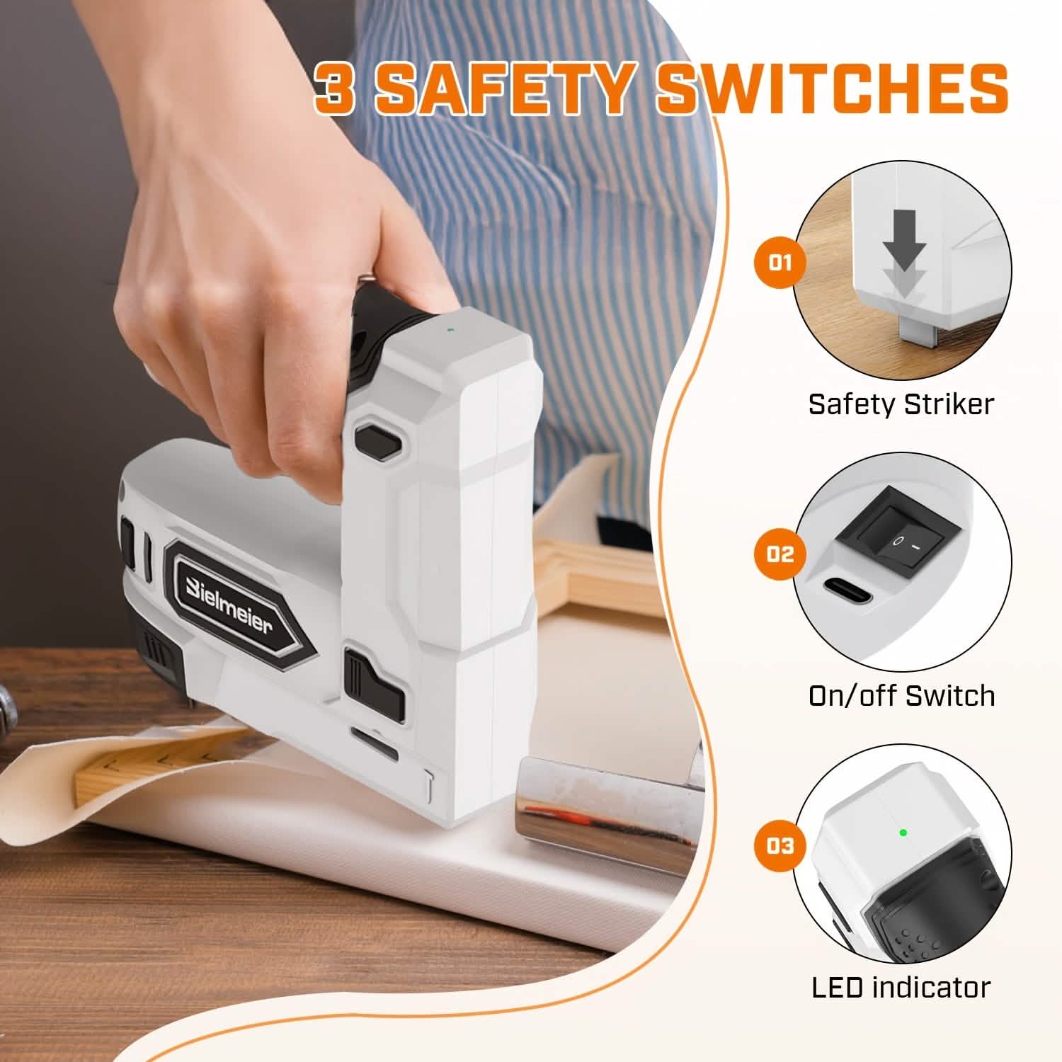 Bielmeier 20V Cordless 2-in-1 Stapler & Brad Nailer by DailySale