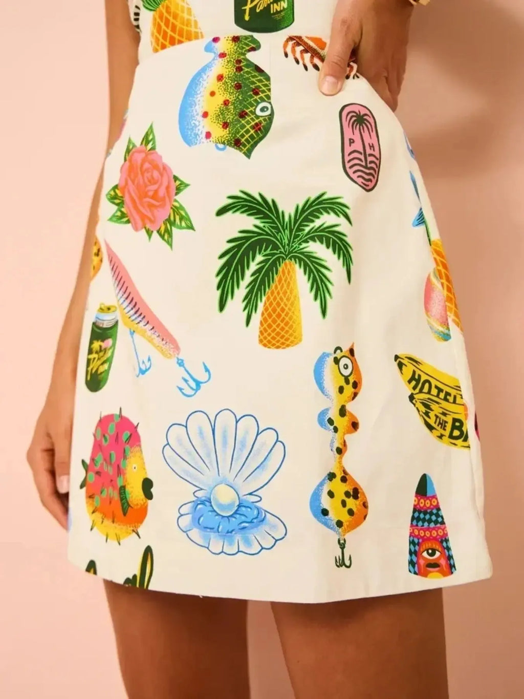 Printed Square Neck Summer Mini Dress by Shopiebay