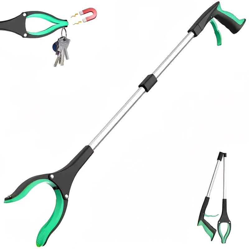 Heavy-Duty Steel Folding Trash Picker – 32" with Magnet & Anti-Slip Handle by DailySale