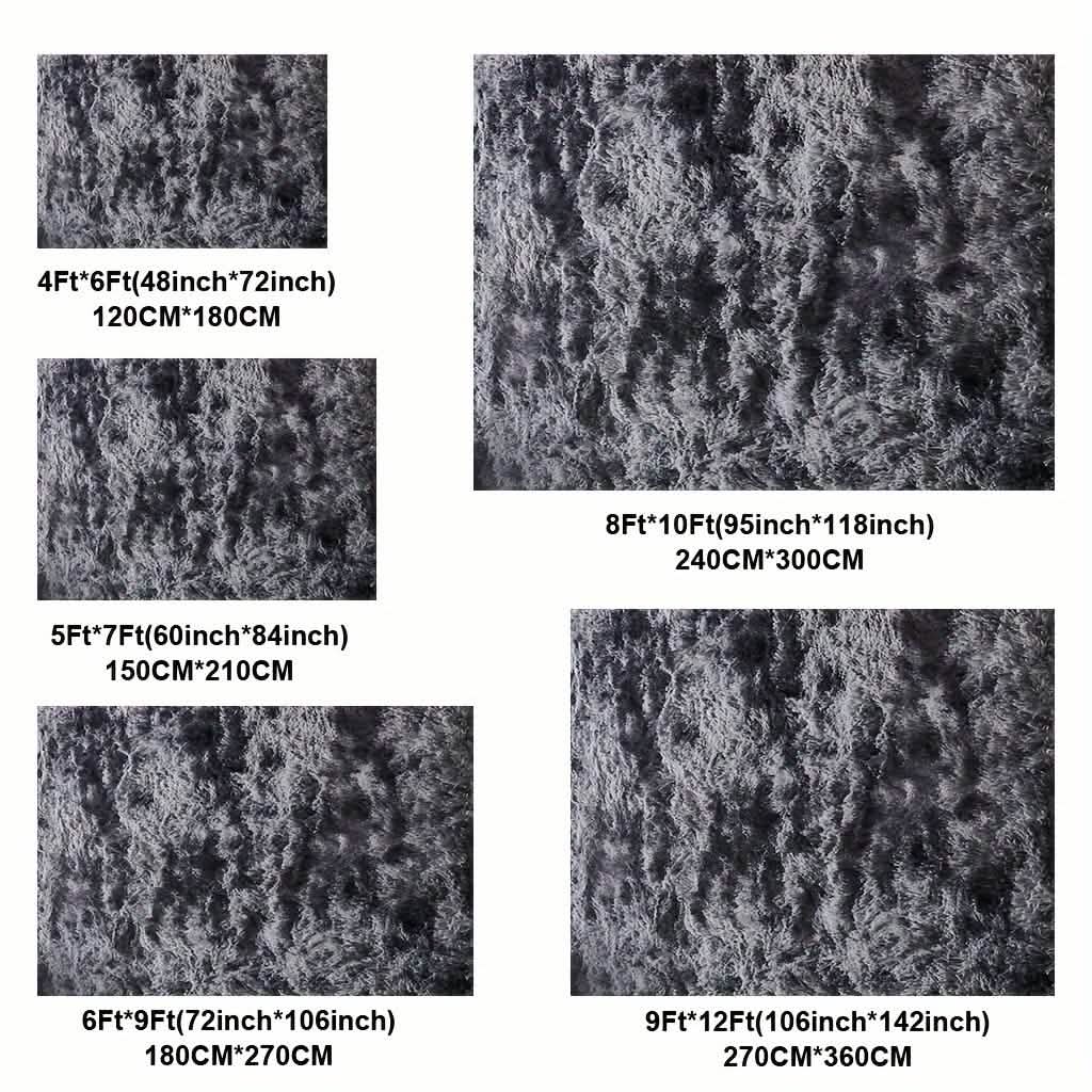 Light Gray Shaggy Area Rug – Soft Plush Indoor Carpet by DailySale