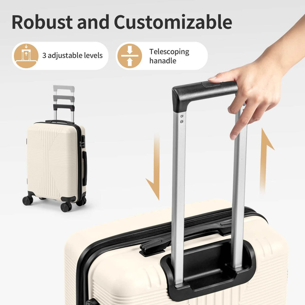 5-Piece Lightweight Luggage Set with Lock – 12/16/20/24/28 Inch by DailySale