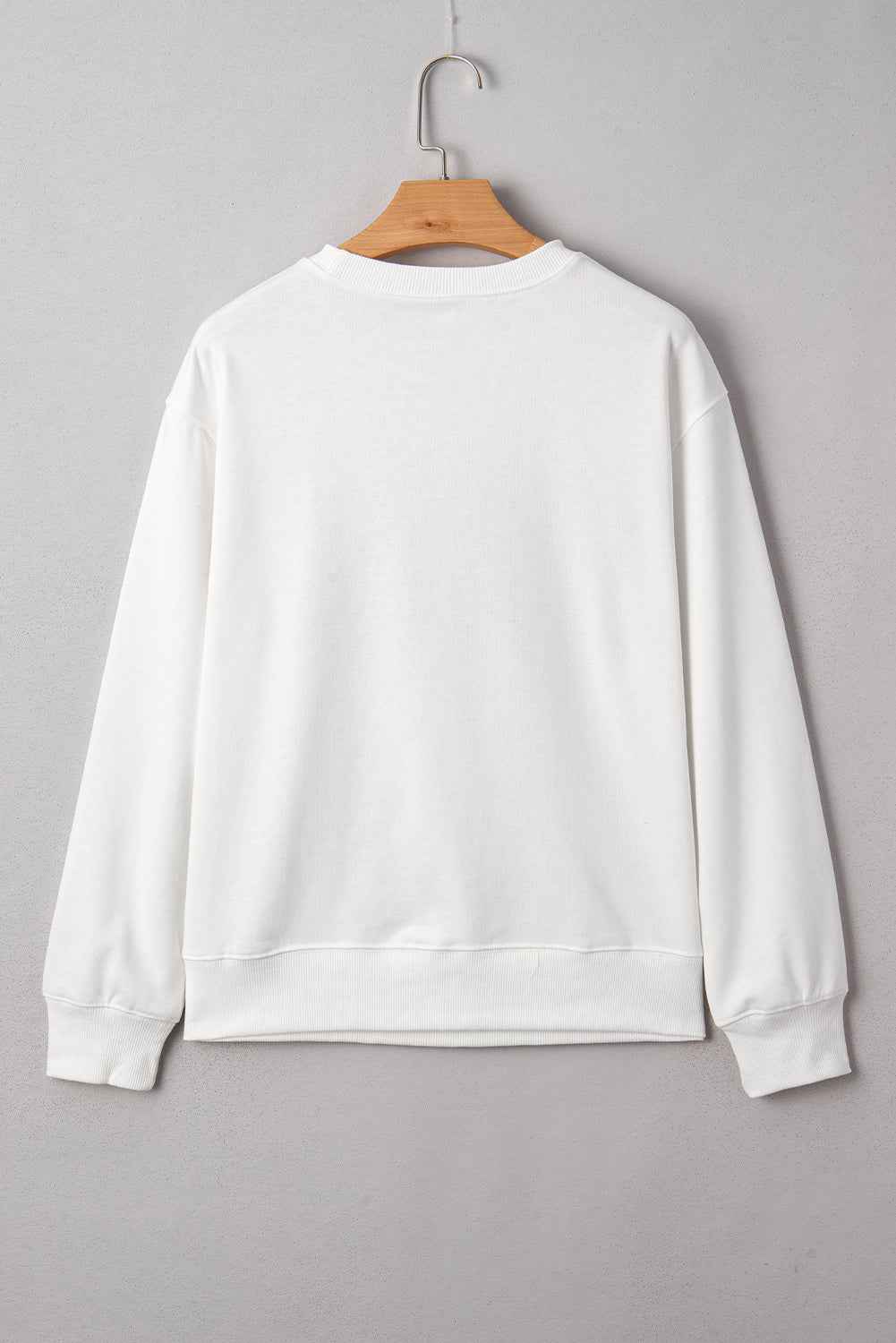 White FOOTBALL 3D Letter Graphic Crew Neck Sweatshirt