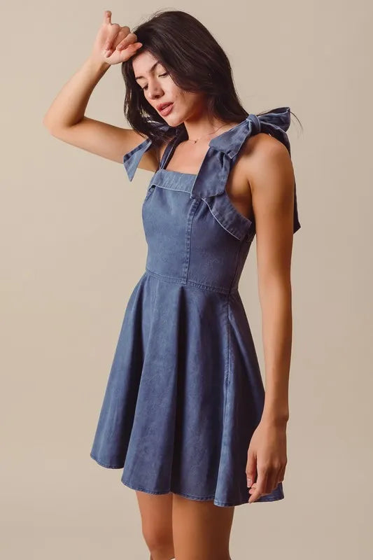 SO ME Fit and Flare Washed Gameday Dress by Selvanelle