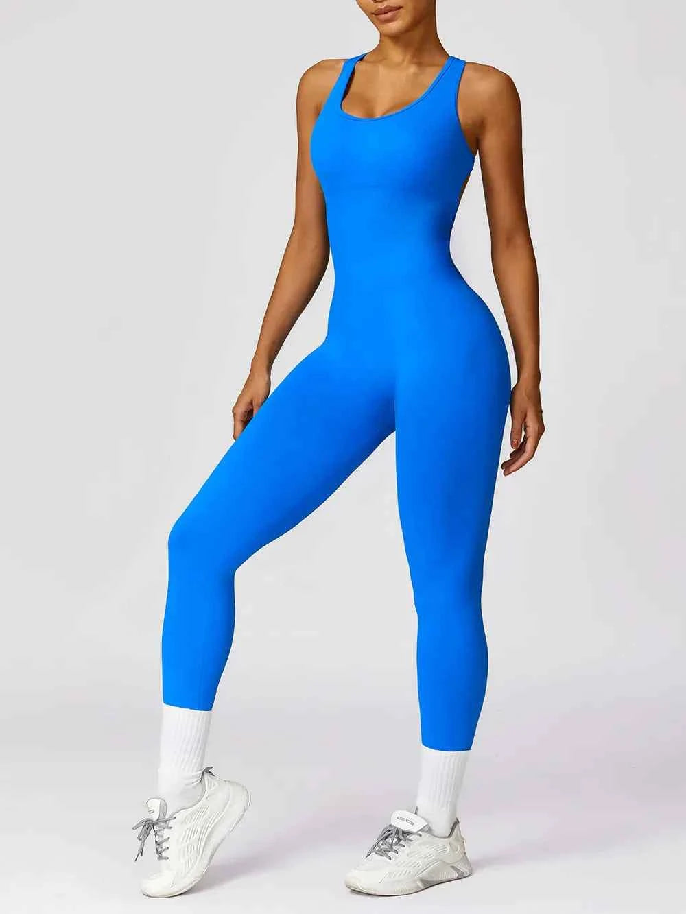 Cutout Racerback Active Jumpsuit