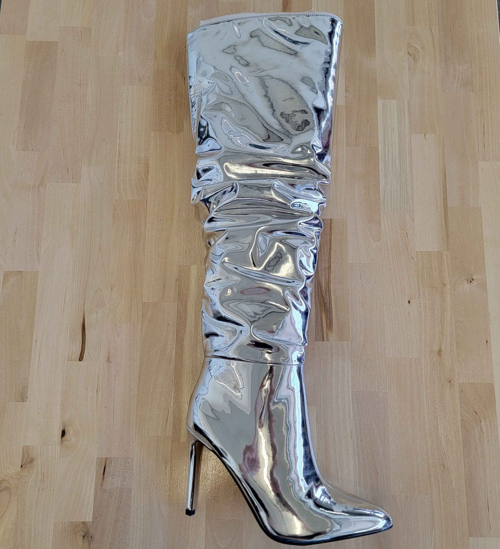 INC Silver Boots Sz 7.5
