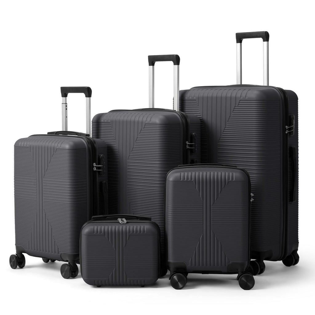 5-Piece Lightweight Luggage Set with Lock – 12/16/20/24/28 Inch by DailySale
