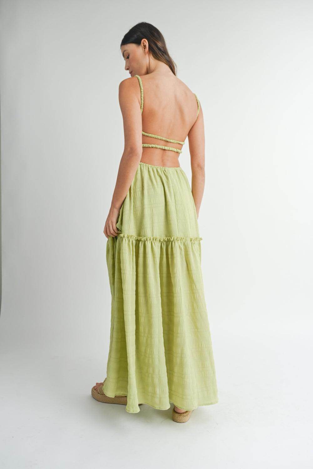 MABLE Cutout Waist Backless Maxi Dress for Special Events by Selvanelle