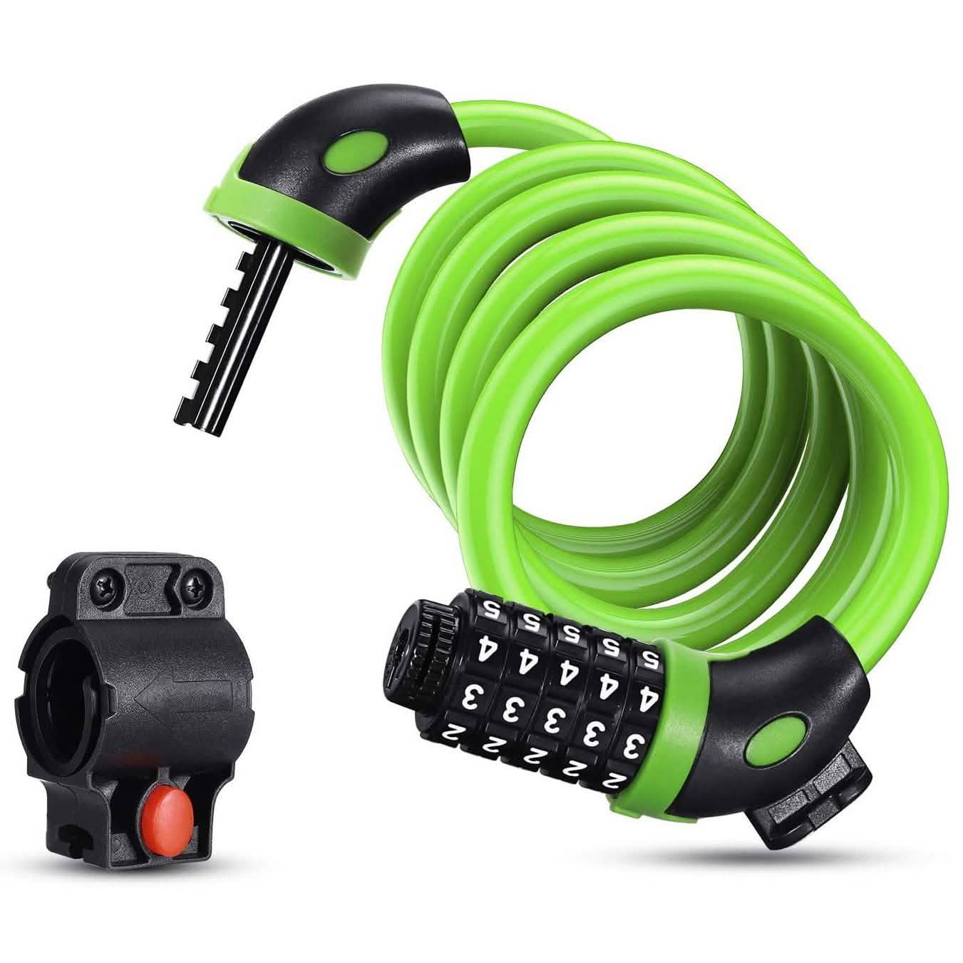 Famistar 4 Feet 5 Digit Resettable Combination Coiling Bike Chain Lock by DailySale