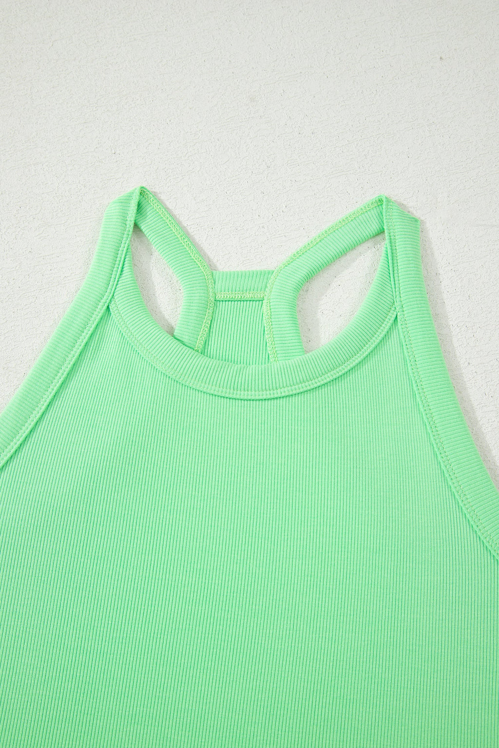Sky Blue Slim Tank Top Elastic Waist Mini Skort 2pcs Outfit