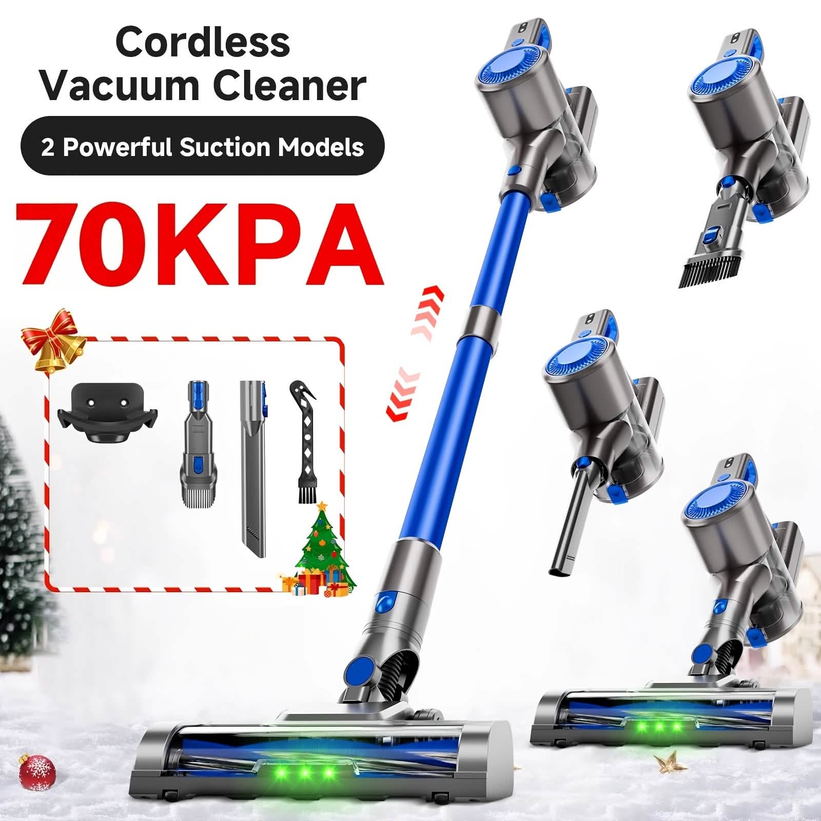 Cordless Vacuum Cleaner with LED Light & Removable Battery by DailySale