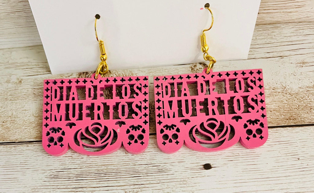 2x Day of the Dead Earrings 2 Pares de Aretes de Dia de Muerto by Chica Mexico