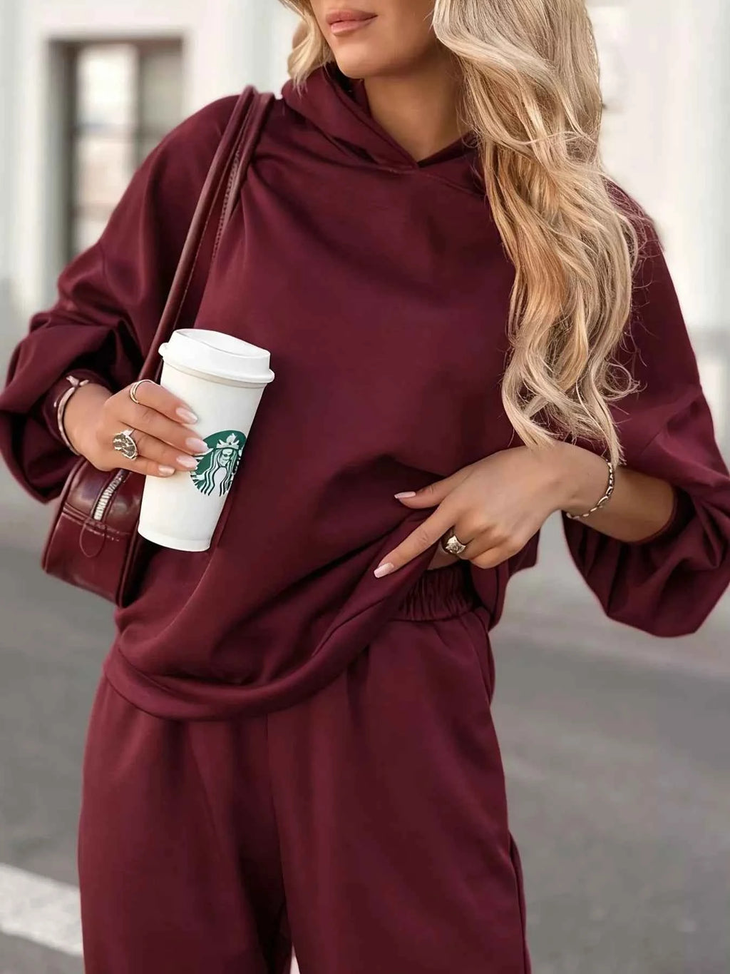 Casual Hoodie and Cropped Pants Set