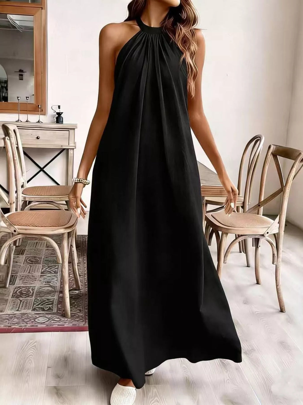 Halter Neck Maxi Dress by Shopiebay
