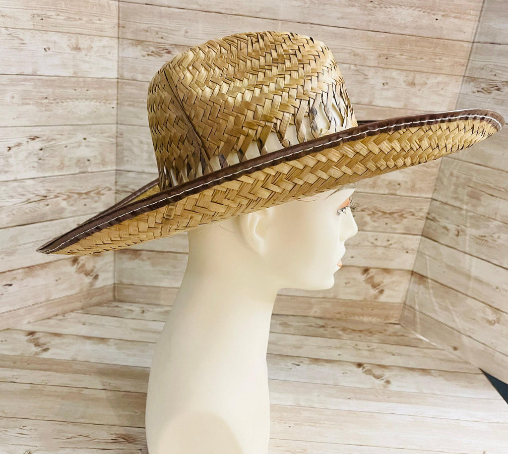 Cowboy Mexican Palm Leaf Straw Hat Sombrero Vaquero Artesanal de Palma by Chica Mexico