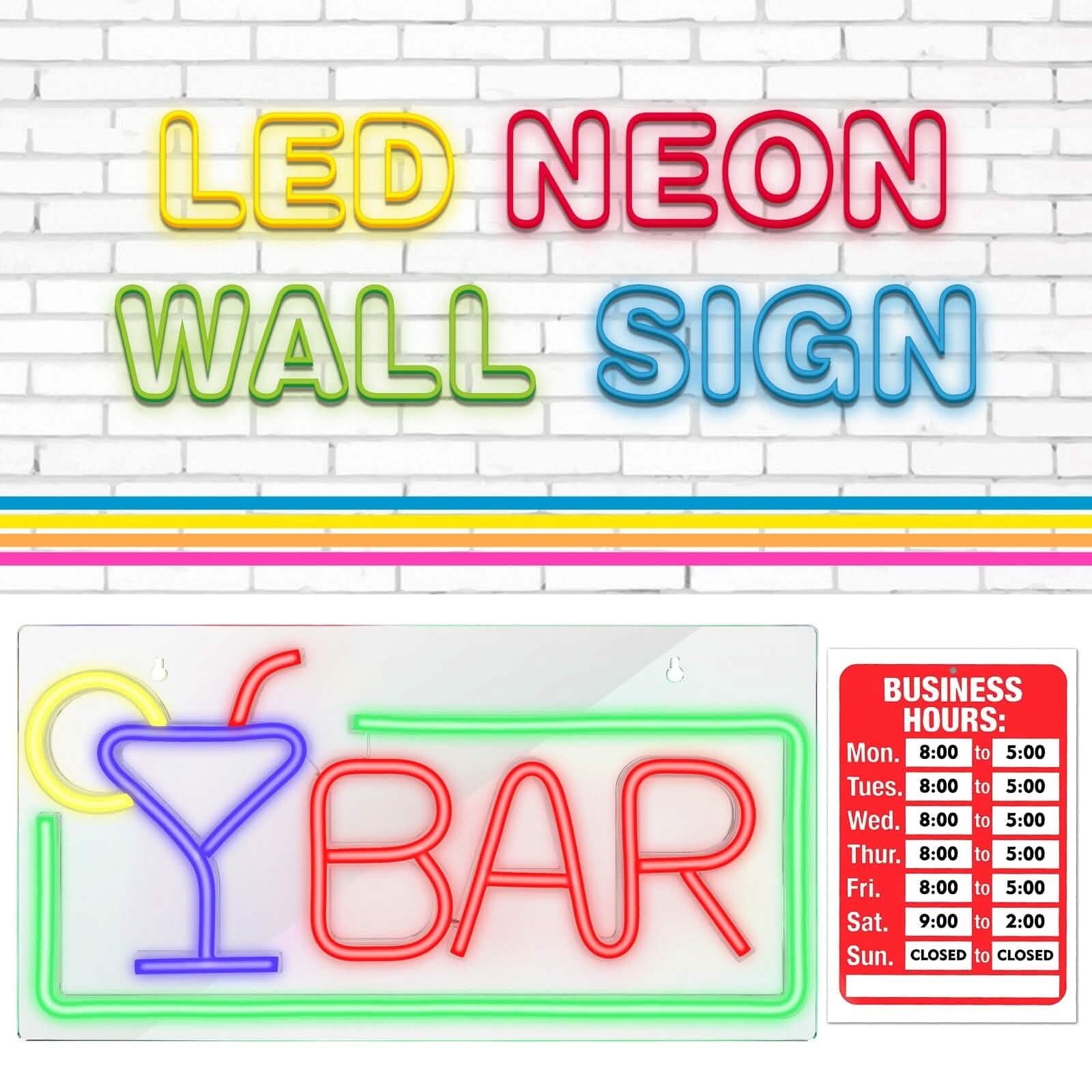 FITNATE 3D Art USB Powered LED Open Display Board Decorate by DailySale